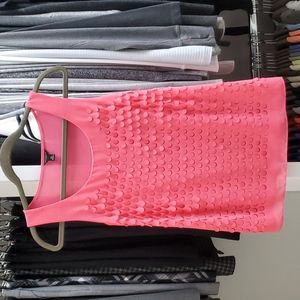 Ann Taylor Coral Circle 'Cutout' Sleeveless Top Size XS